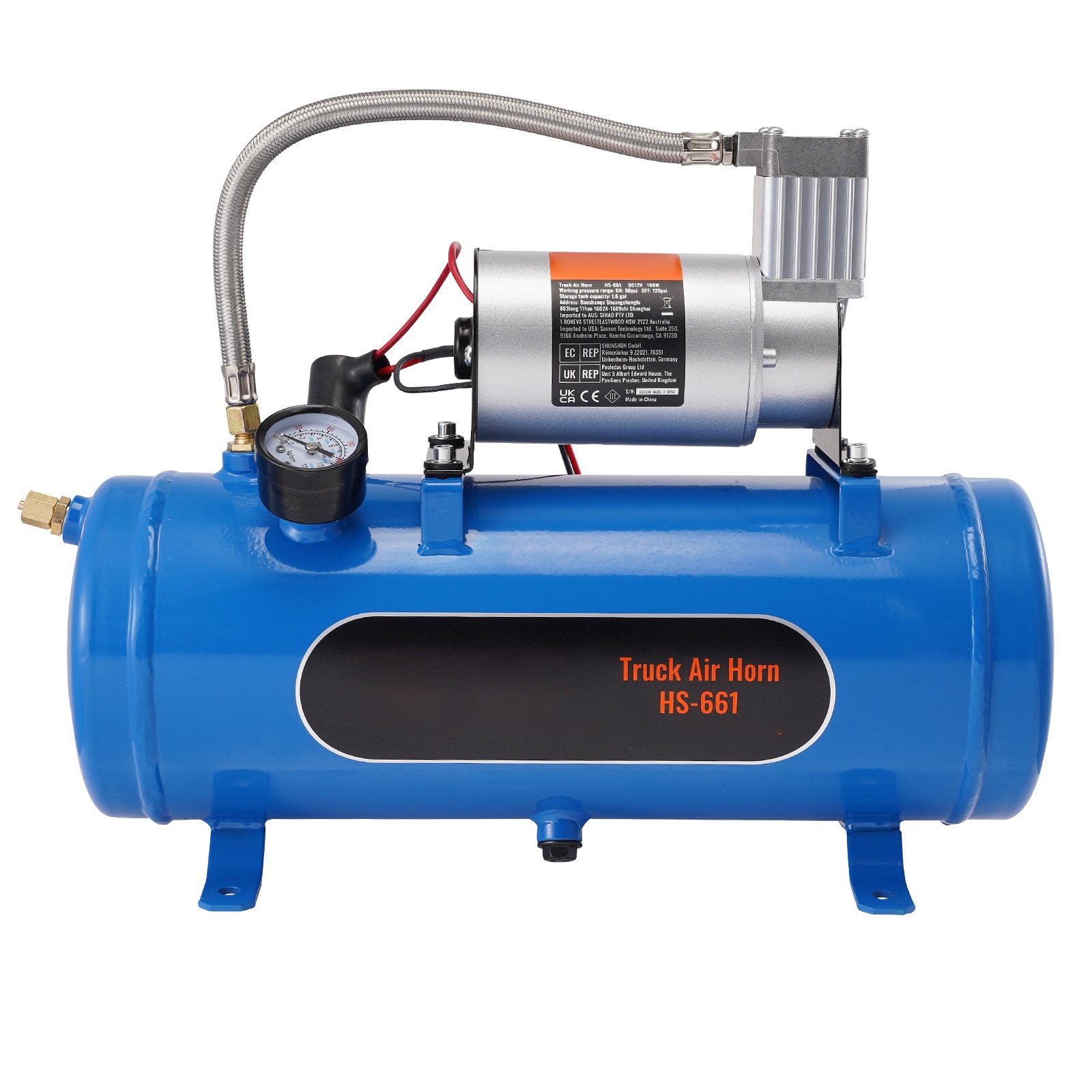 Air Compressor System With Tank For Train Horns And Car Tyres_voghion.com